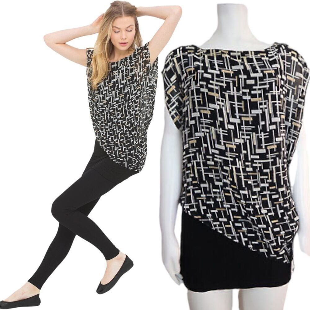 White House Black Market Tunic Top Blouse in like new condition Size Small S